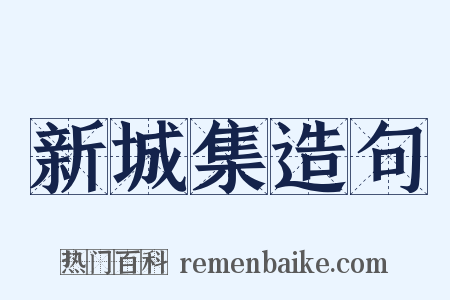 新城集造句是什么意思的图片